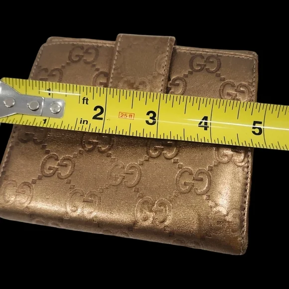 Authentic Gucci Wallet Purse Guccissima Bronze Gold Woman - Picture 4 of 9